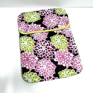 The Macbeth Collection Reversible Laptop Sleeve Floral Zebra